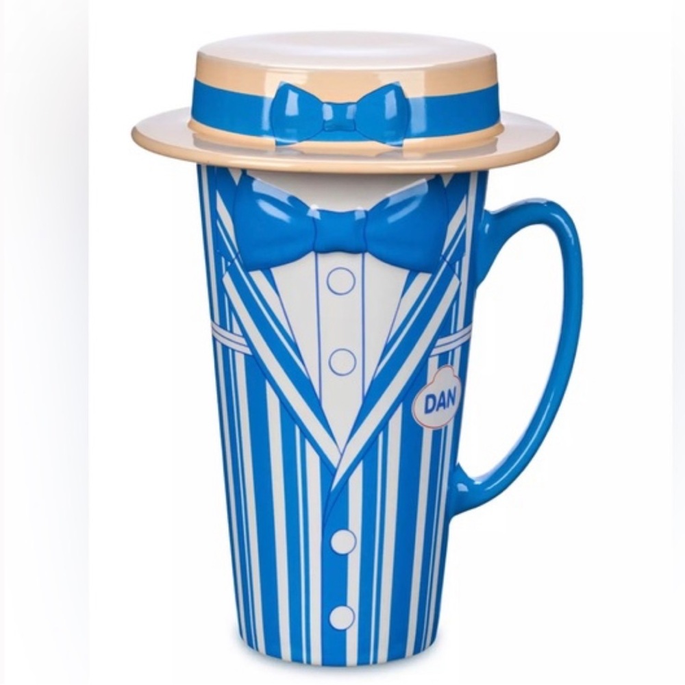 NWT Disney Dapper Dan Blue Striped Mug with Lid - Picture 12 of 12